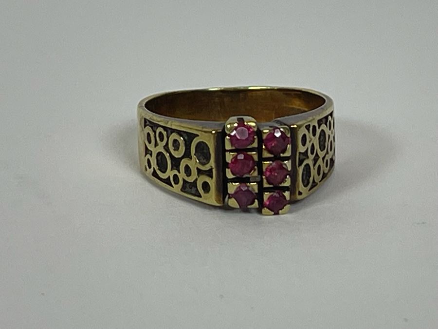 14K Gold Ruby Ring Size 6 5.5g FMV $300 Retail $900 [Photo 9]