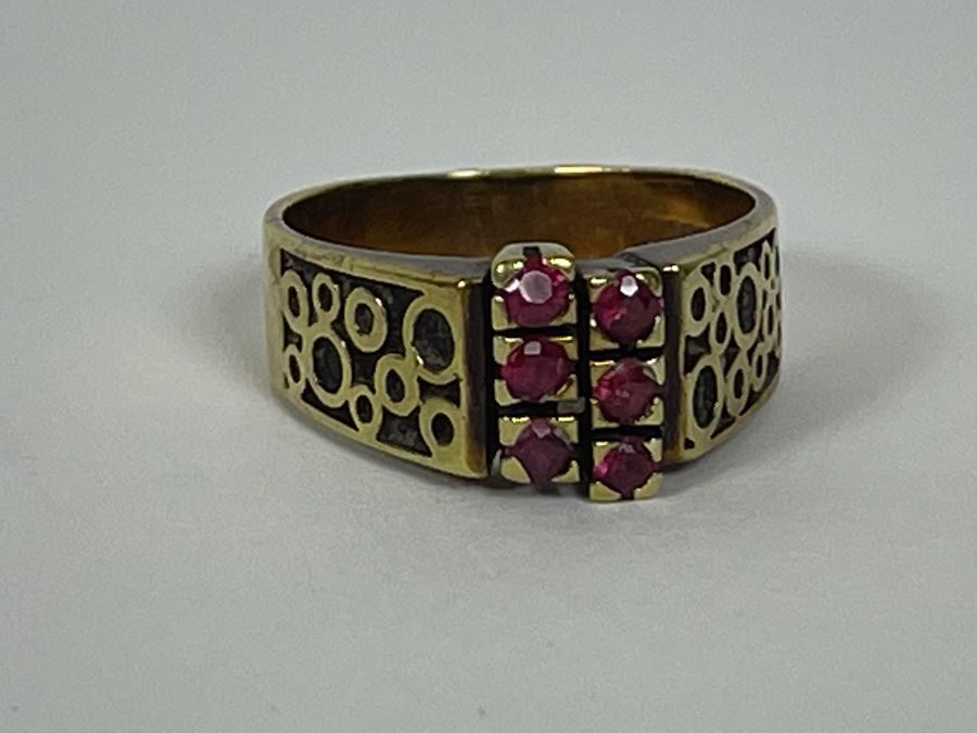 14K Gold Ruby Ring Size 6 5.5g FMV $300 Retail $900 [Photo 8]