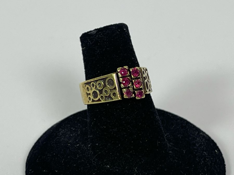 14K Gold Ruby Ring Size 6 5.5g FMV $300 Retail $900 [Photo 3]