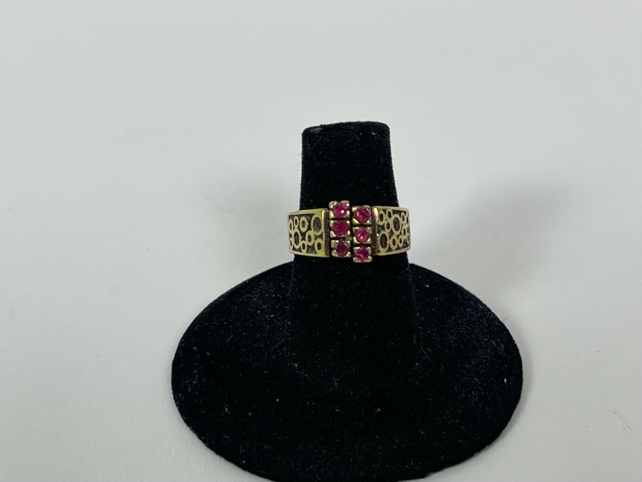 14K Gold Ruby Ring Size 6 5.5g FMV $300 Retail $900 [Photo 6]