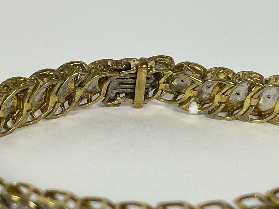 Sterling Silver Diamond Bracelet 7.5L 23.6g [Photo 9]