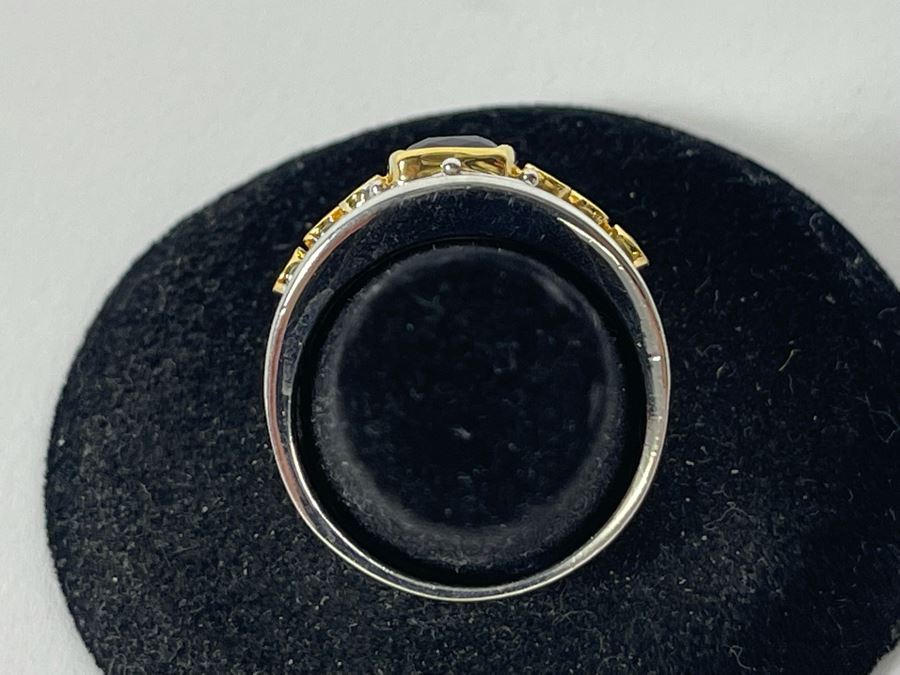 Sterling Silver Amethyst Tanzanite Ring Size 8.5 6.3g [Photo 6]