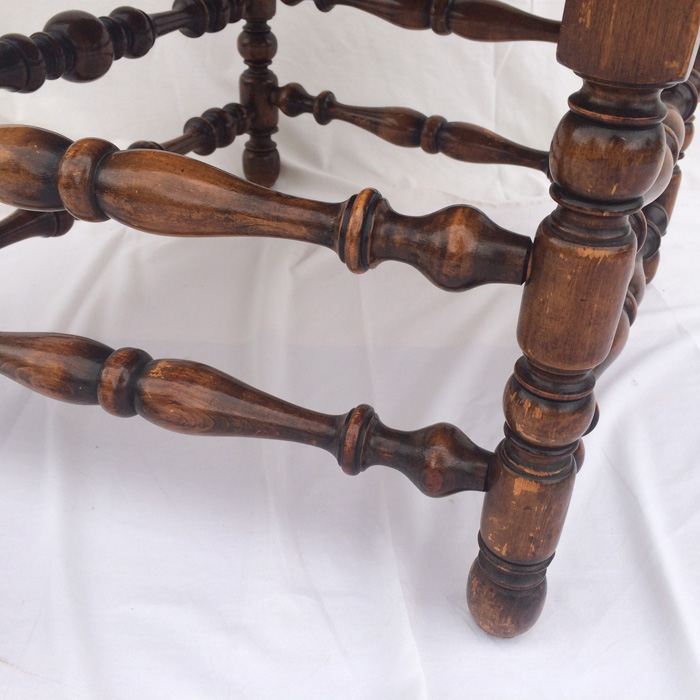 Large Ladder Back Woven Seat Arm Chair [Photo 12]