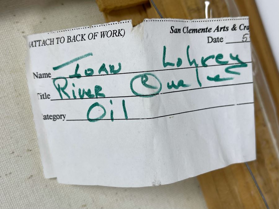 Original Joan Lohrey Abstract Oil Painting On Canvas Titled 'River' From The San Clemente Arts & Crafts Club 16 X 12 Retails $600 [Photo 11]