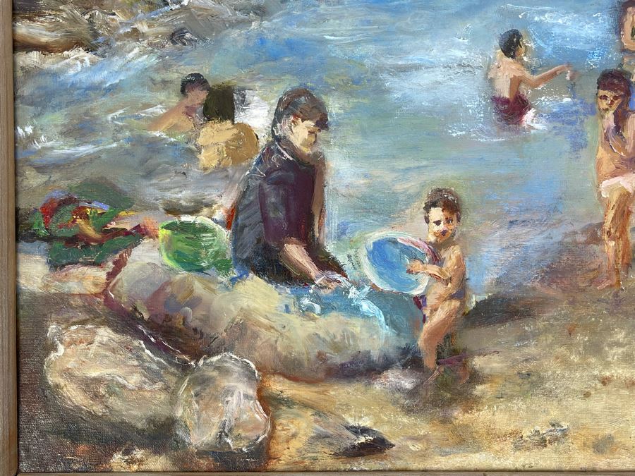 Original Joan Lohrey Abstract Oil Painting On Canvas Titled 'River' From The San Clemente Arts & Crafts Club 16 X 12 Retails $600 [Photo 4]