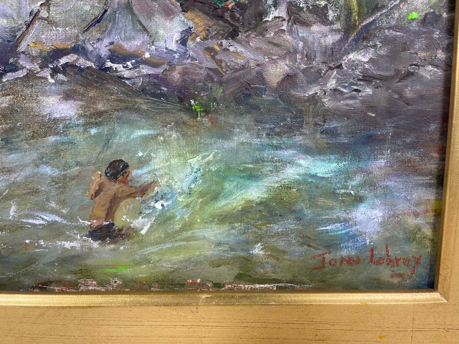 Original Joan Lohrey Framed Abstract Oil Painting On Canvas 12 X 16 [Photo 8]