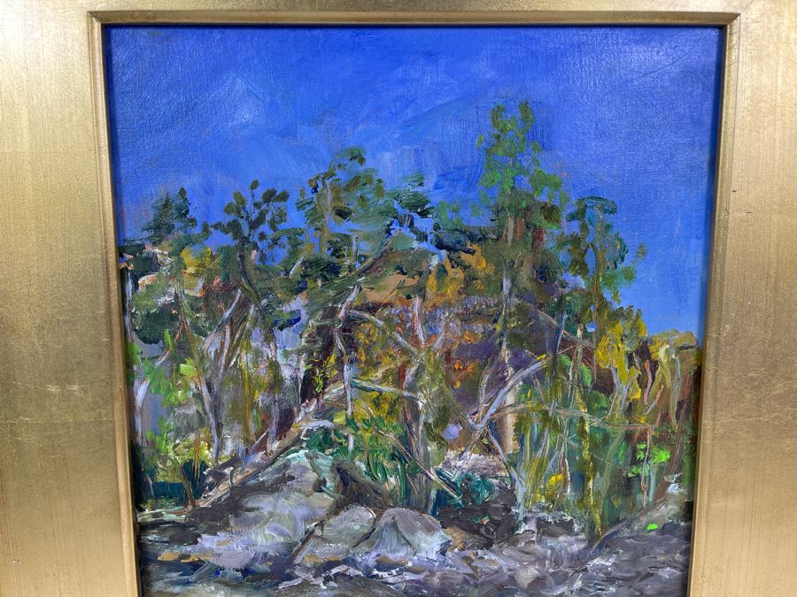 Original Joan Lohrey Framed Abstract Oil Painting On Canvas 12 X 16 [Photo 5]