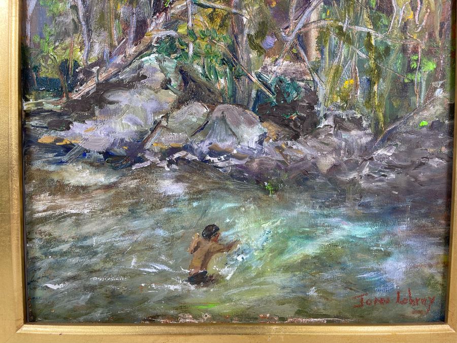 Original Joan Lohrey Framed Abstract Oil Painting On Canvas 12 X 16 [Photo 7]