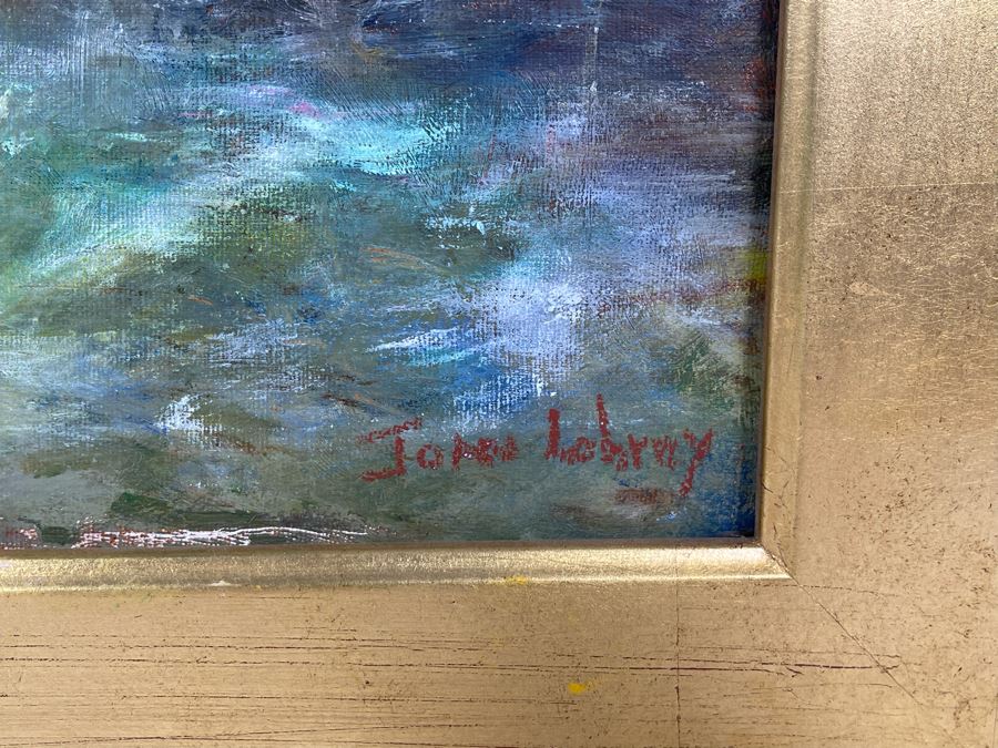 Original Joan Lohrey Framed Abstract Oil Painting On Canvas 12 X 16 [Photo 9]