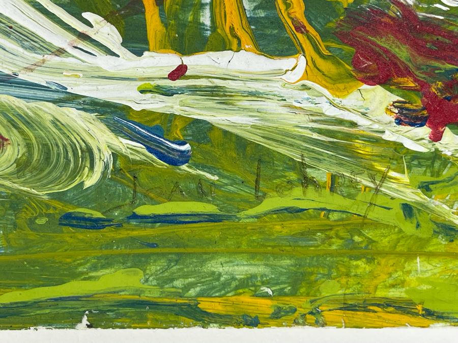 Original Joan Lohrey Abstract Painting On Foam Board 20 X 16 [Photo 8]