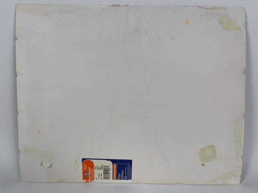 Original Joan Lohrey Abstract Painting On Foam Board 20 X 16 [Photo 11]