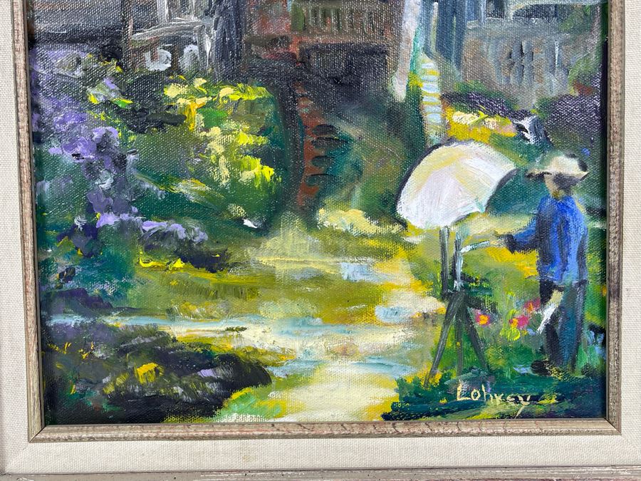 Original Joan Lohrey Abstract Expressionist Framed Plein Air Painting On Canvas 11 X 14 [Photo 6]