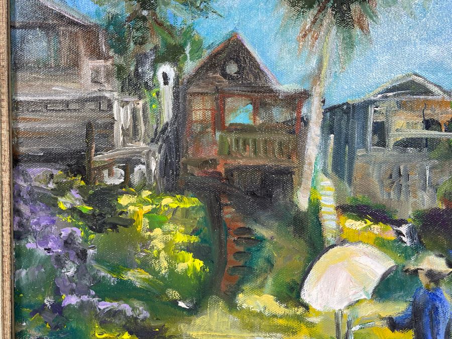 Original Joan Lohrey Abstract Expressionist Framed Plein Air Painting On Canvas 11 X 14 [Photo 5]