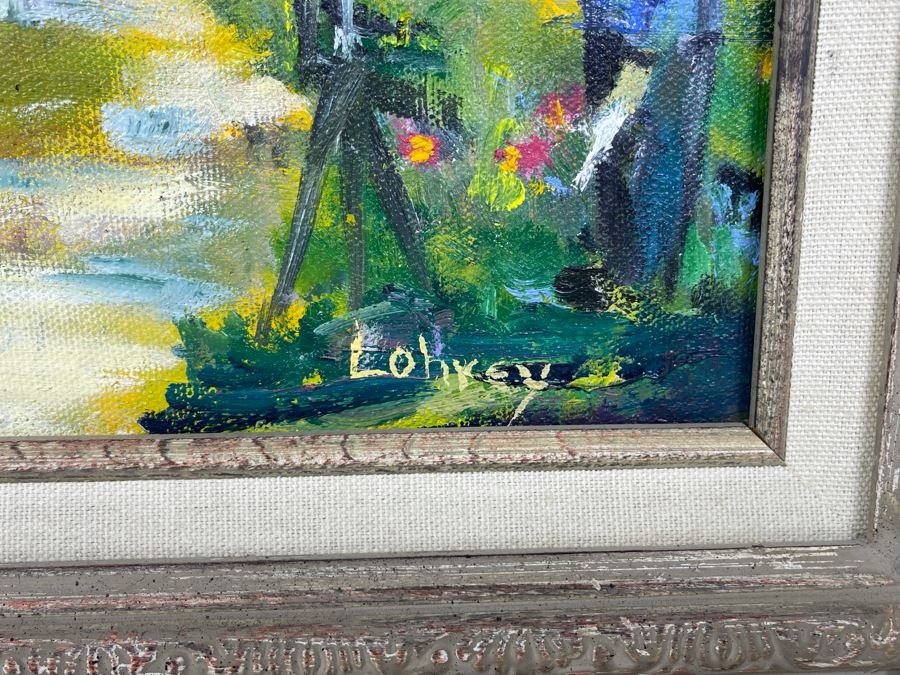 Original Joan Lohrey Abstract Expressionist Framed Plein Air Painting On Canvas 11 X 14 [Photo 7]