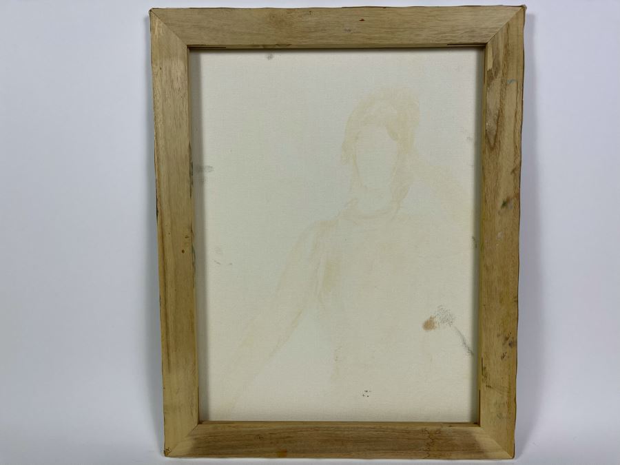 Original Unsigned Joan Lohrey Abstract Expressionist Painting Of Woman On Canvas 16 X 20 [Photo 9]