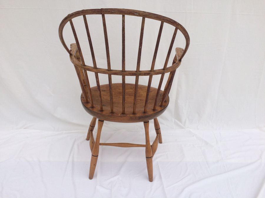 New England Sack-Back Windsor Armchair ca. 1810-1820 - Estimate $300-$400 As Found [Photo 10]
