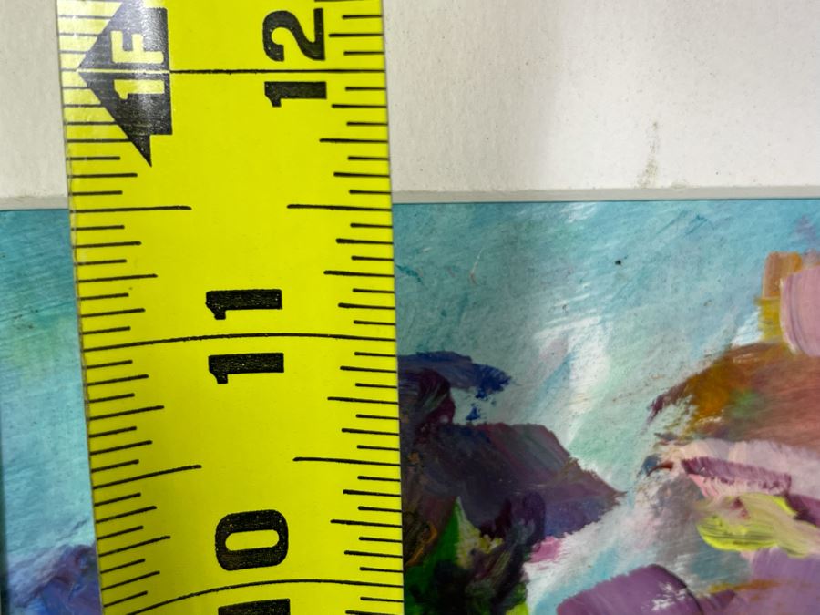 Original Joan Lohrey Abstract Expressionist Still Life Painting On Foam Board 8.5 X 11 [Photo 8]