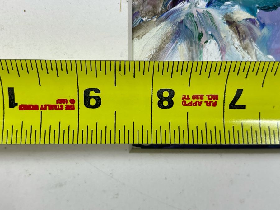 Original Joan Lohrey Abstract Expressionist Still Life Painting On Foam Board 8.5 X 11 [Photo 7]