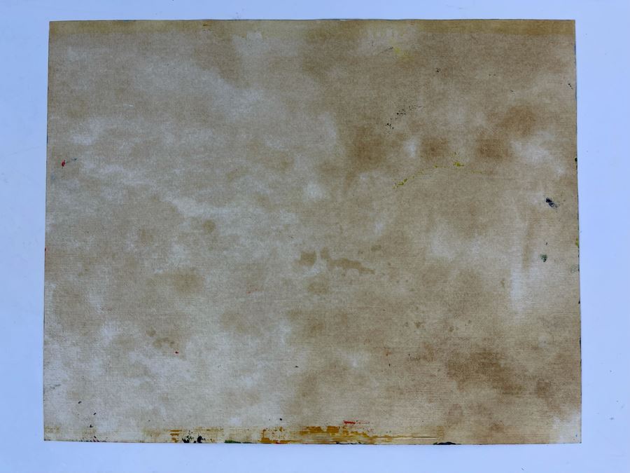 Original Joan Lohrey Abstract Expressionist Framed Plein Air Painting On Paper Signed JL 12 X 9.5 [Photo 9]