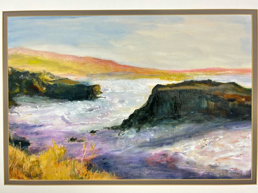 Original Joan Lohrey Abstract Expressionist Plein Air Painting On Paper 17 X 11.5 [Photo 3]