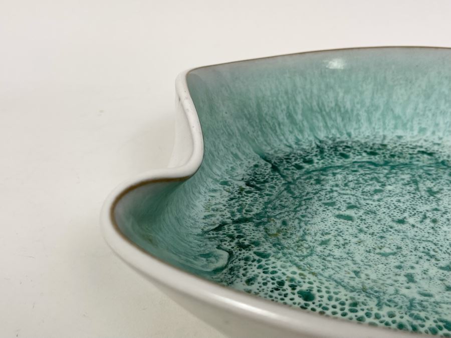 Signed Asian Art Pottery Bowl Wave Design 10.5W X 10D X 3H [Photo 9]