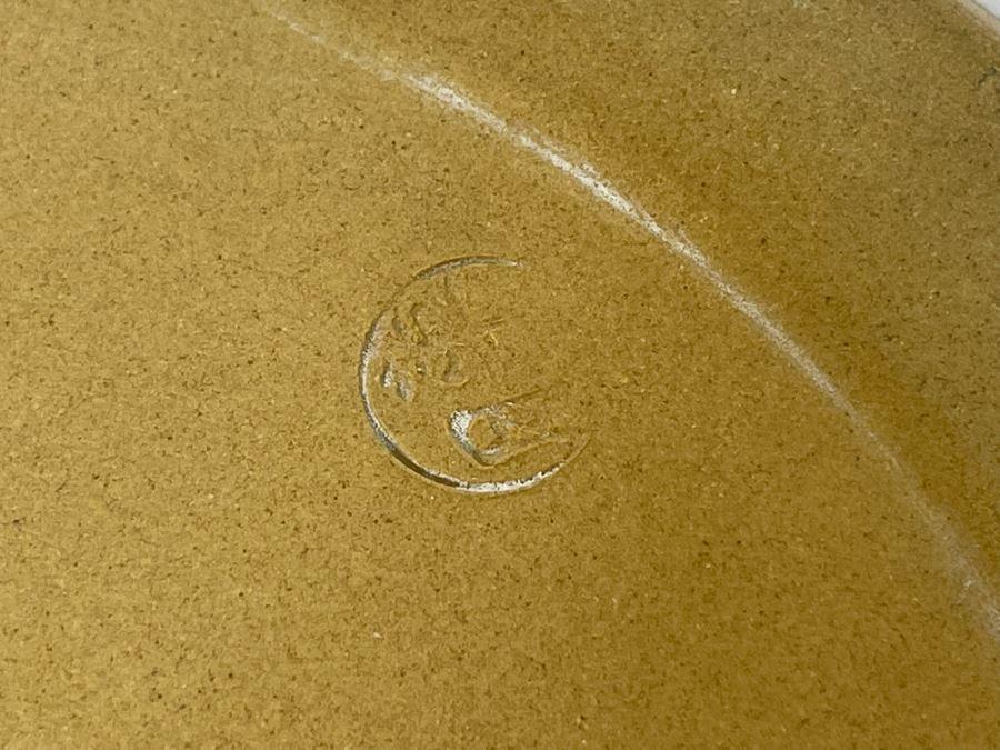 Signed Asian Art Pottery Bowl Wave Design 10.5W X 10D X 3H [Photo 13]