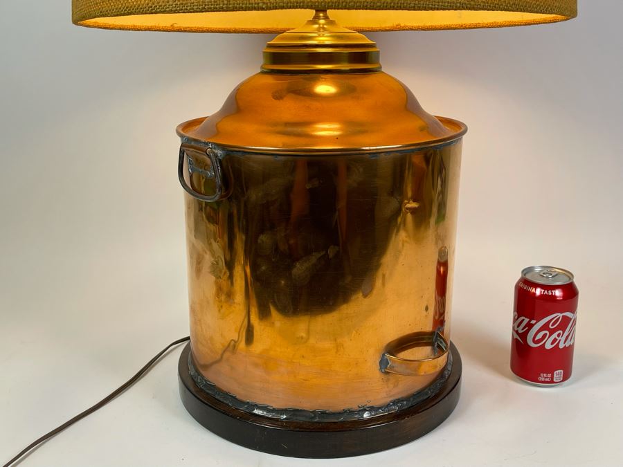 Large Copper Table Lamp 12W X 29H [Photo 7]
