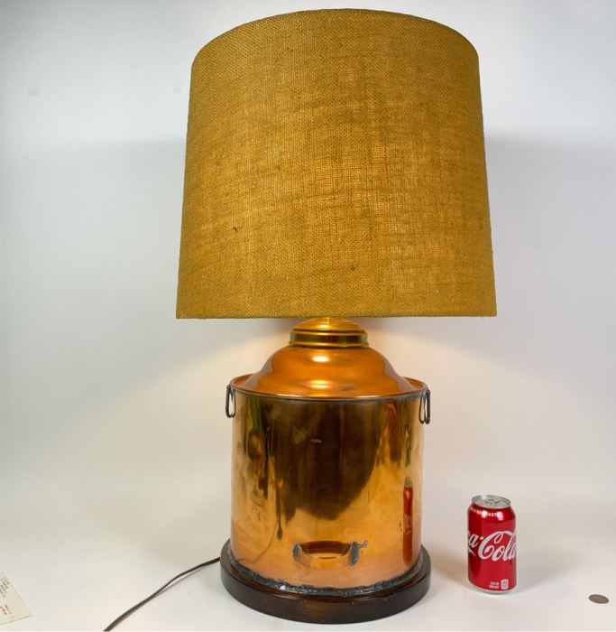 Large Copper Table Lamp 12W X 29H [Photo 2]