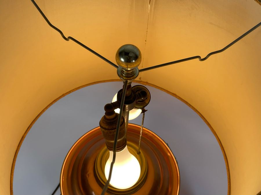 Large Copper Table Lamp 12W X 29H [Photo 9]