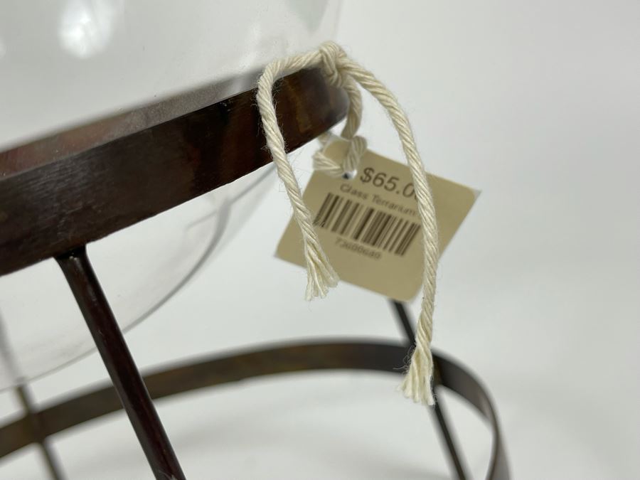 Set Of Three Glass Terrariums With Metal Stands 8W X 13H Retails $240 [Photo 6]