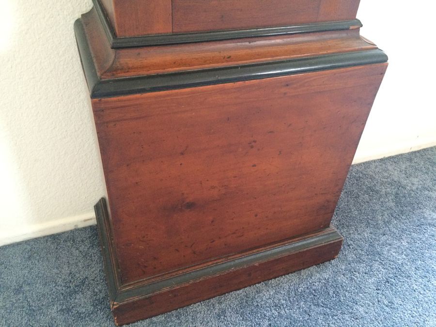 American Tall Case Cherry Wood Grandfather Clock [Photo 15]