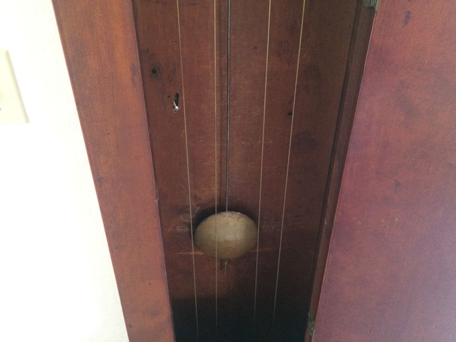 American Tall Case Cherry Wood Grandfather Clock [Photo 20]