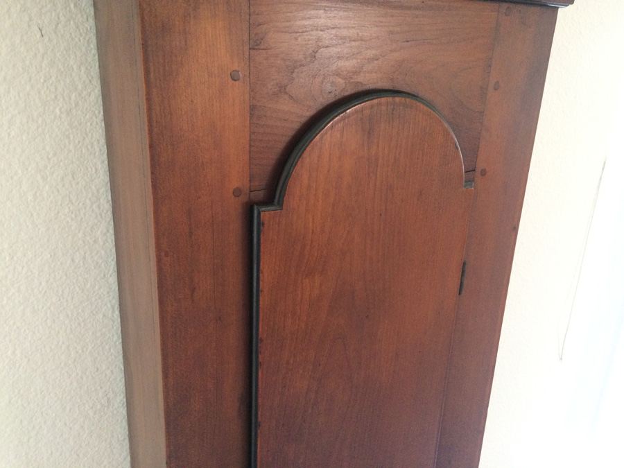 American Tall Case Cherry Wood Grandfather Clock [Photo 13]