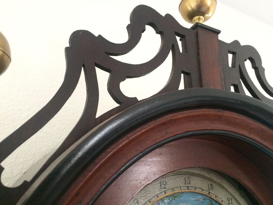 American Tall Case Cherry Wood Grandfather Clock [Photo 11]