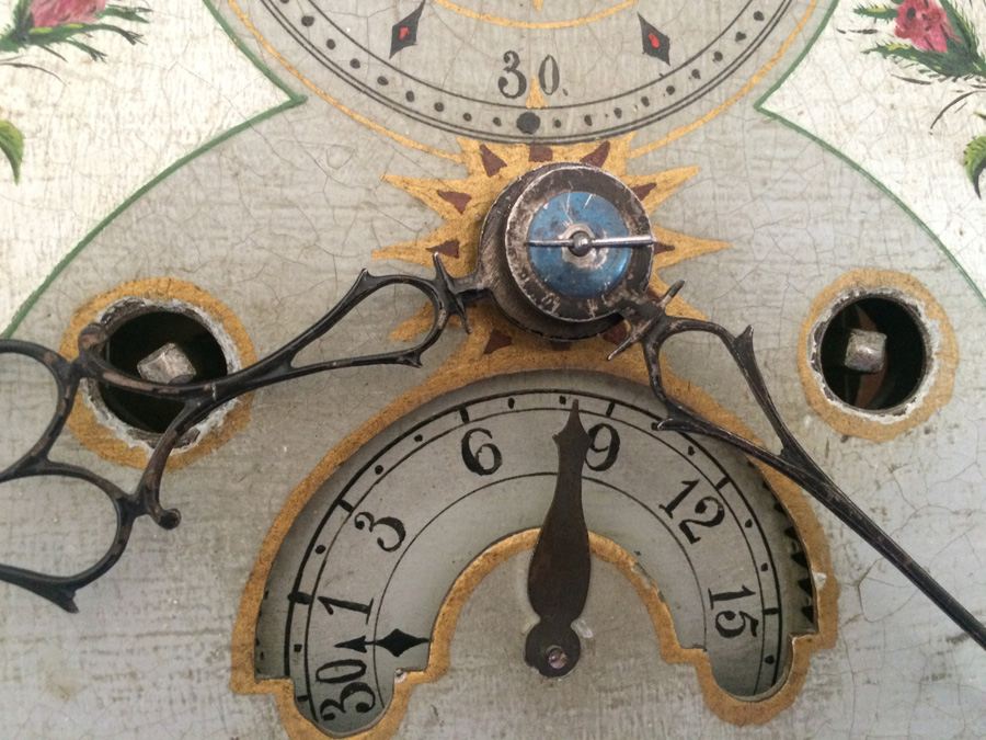 American Tall Case Cherry Wood Grandfather Clock [Photo 8]