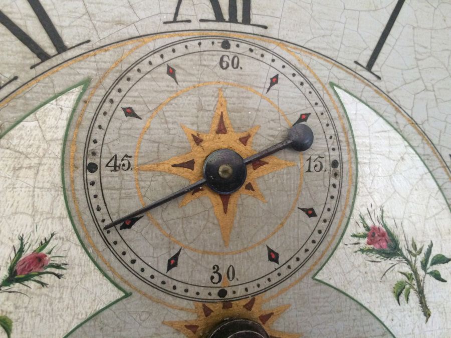 American Tall Case Cherry Wood Grandfather Clock [Photo 6]