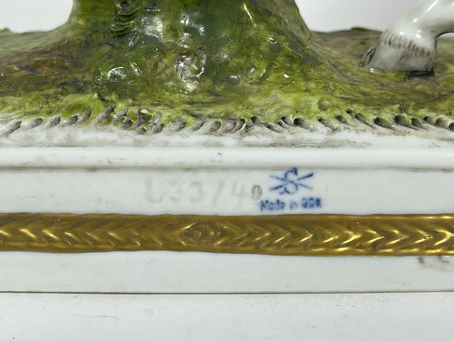 Pair Of Handpainted Porcelain Horses Figurines Titled Soult And Pajol Made In German Democratic Republic 9W X 4.5D X 12H [Photo 23]