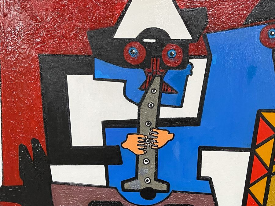 Nick Cirocco Large Original Cubist Oil Painting On Canvas Modern Abstract Cubism 4'3' X 3'3' [Photo 10]