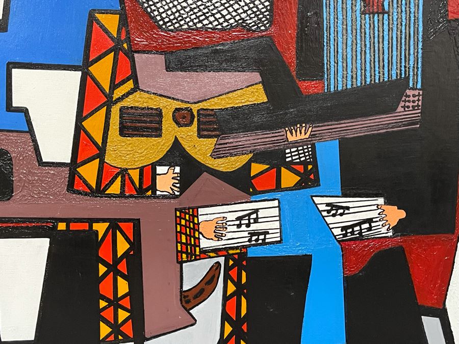 Nick Cirocco Large Original Cubist Oil Painting On Canvas Modern Abstract Cubism 4'3' X 3'3' [Photo 11]