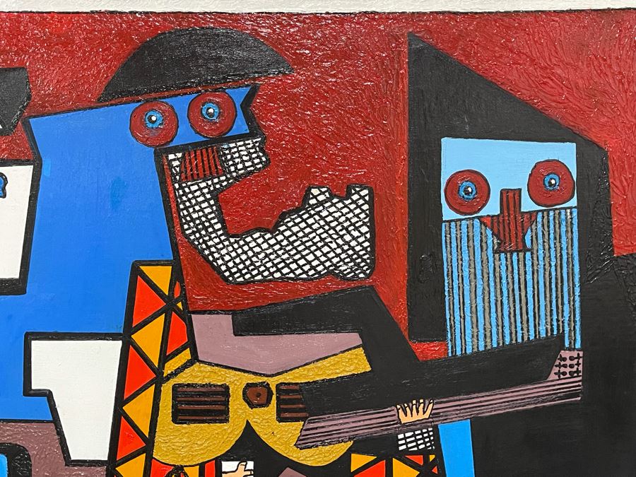Nick Cirocco Large Original Cubist Oil Painting On Canvas Modern Abstract Cubism 4'3' X 3'3' [Photo 12]
