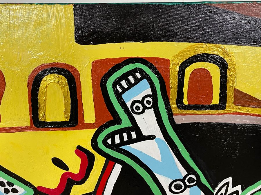 Nick Cirocco Large Original Cubist Oil Painting On Canvas Modern Abstract Cubism 4' X 4' [Photo 10]