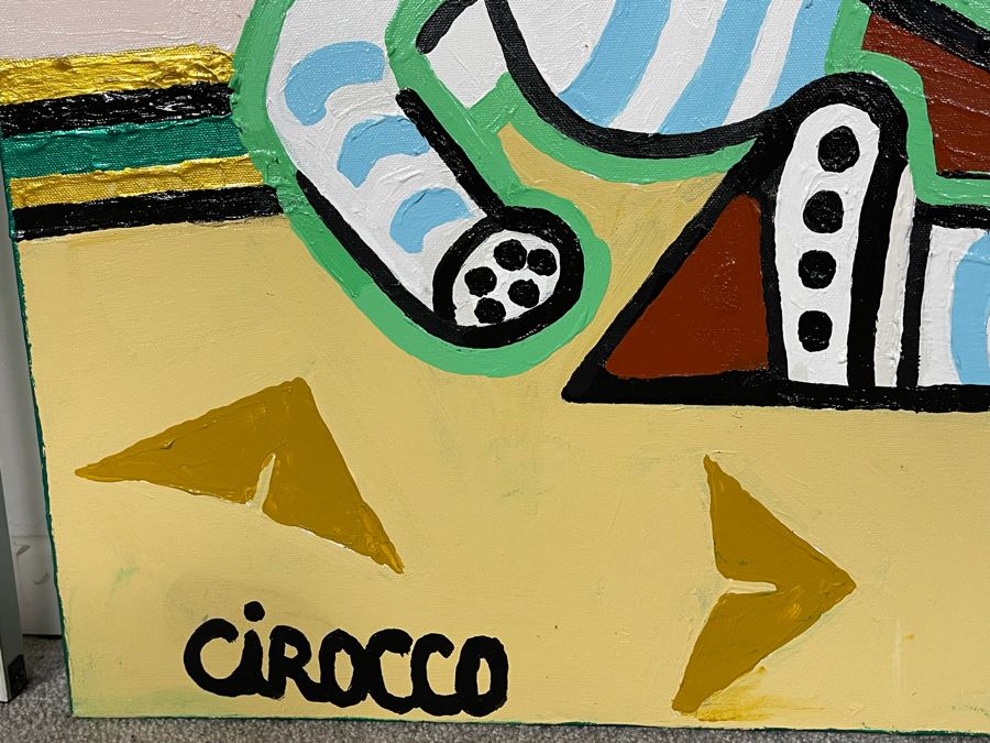 Nick Cirocco Large Original Cubist Oil Painting On Canvas Modern Abstract Cubism 4' X 4' [Photo 9]