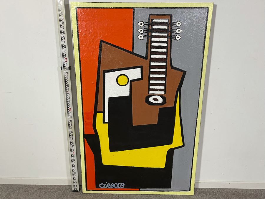 Nick Cirocco Large Original Cubist Oil Painting On Canvas Modern Abstract Cubism 2.5' X 4' [Photo 5]