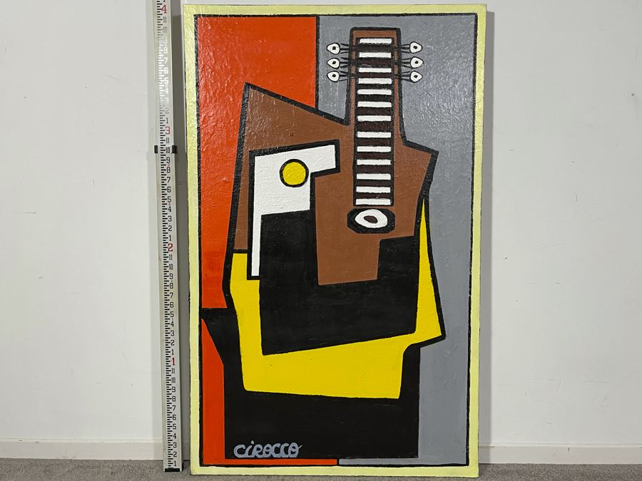 Nick Cirocco Large Original Cubist Oil Painting On Canvas Modern Abstract Cubism 2.5' X 4' [Photo 3]