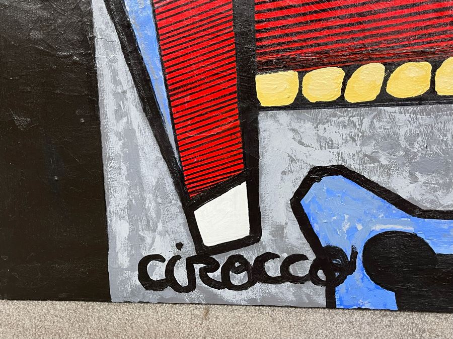 Nick Cirocco Large Original Cubist Oil Painting On Canvas Modern Abstract Cubism 4' X 4' [Photo 7]