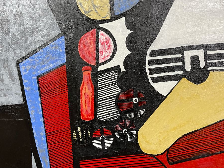 Nick Cirocco Large Original Cubist Oil Painting On Canvas Modern Abstract Cubism 4' X 4' [Photo 8]
