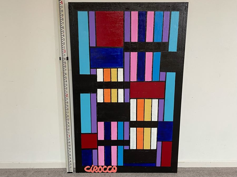 Nick Cirocco Large Original Cubist Oil Painting On Canvas Modern Abstract Cubism 2.5' X 4' [Photo 5]