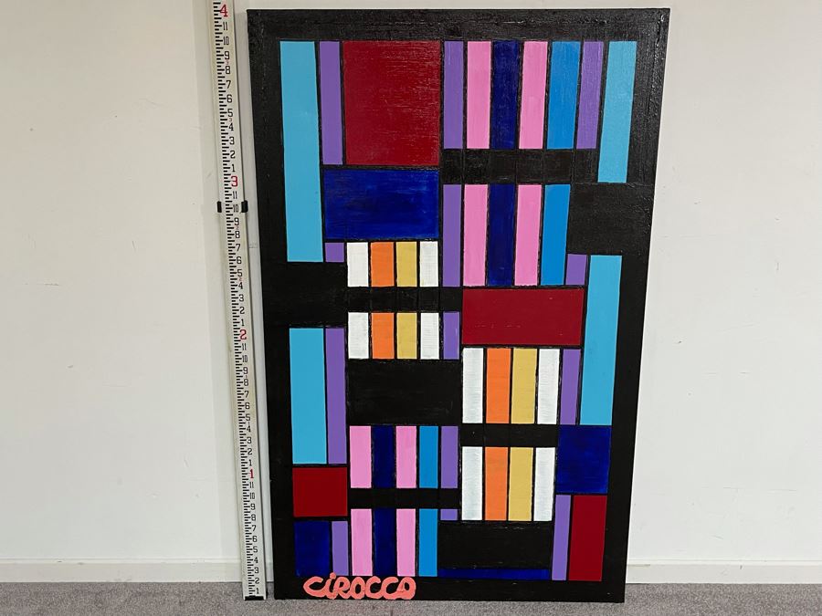 Nick Cirocco Large Original Cubist Oil Painting On Canvas Modern Abstract Cubism 2.5' X 4' [Photo 4]