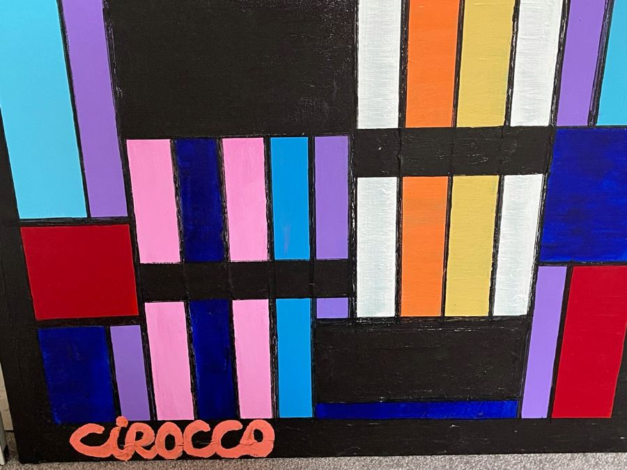 Nick Cirocco Large Original Cubist Oil Painting On Canvas Modern Abstract Cubism 2.5' X 4' [Photo 7]