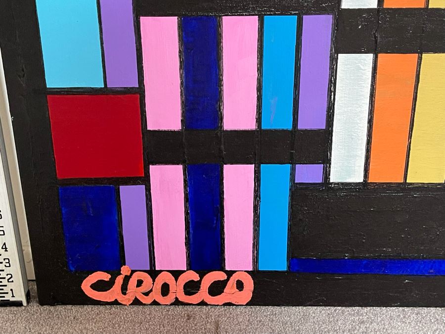 Nick Cirocco Large Original Cubist Oil Painting On Canvas Modern Abstract Cubism 2.5' X 4' [Photo 6]